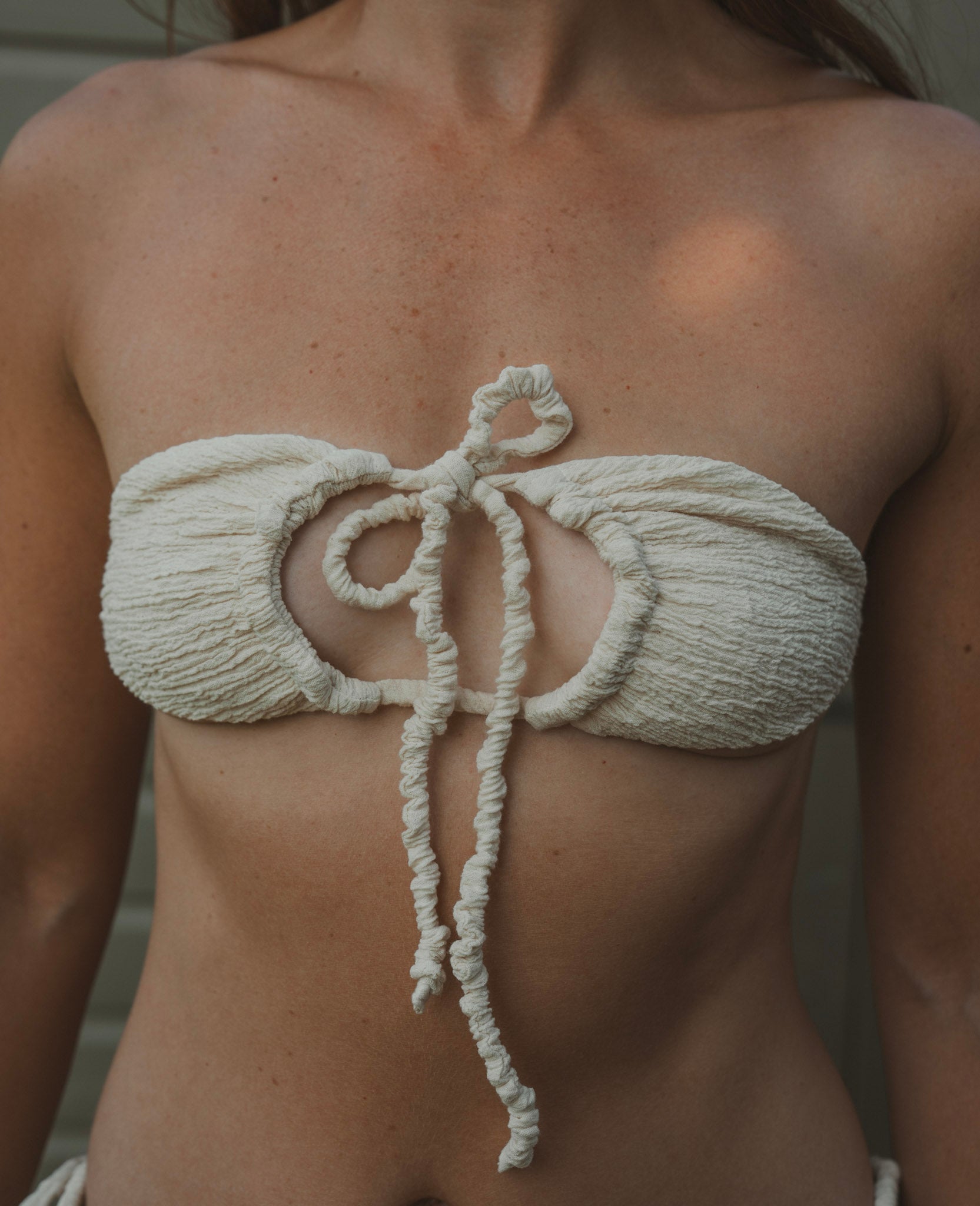 Gaia Cotton Triangle Bikini Top