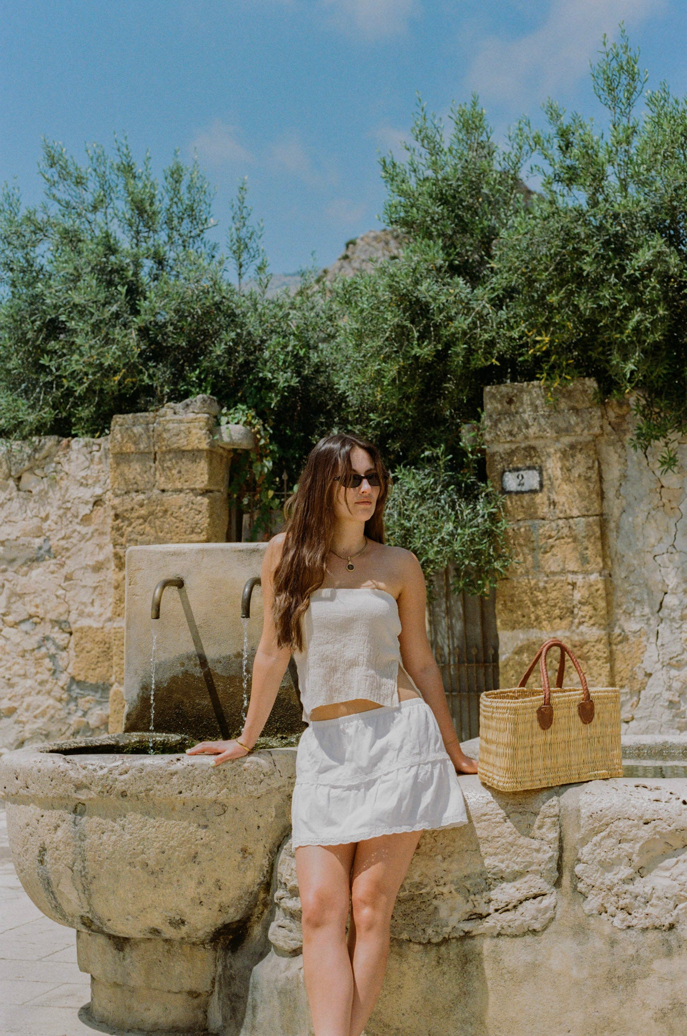 Luna Cotton Strapless Top